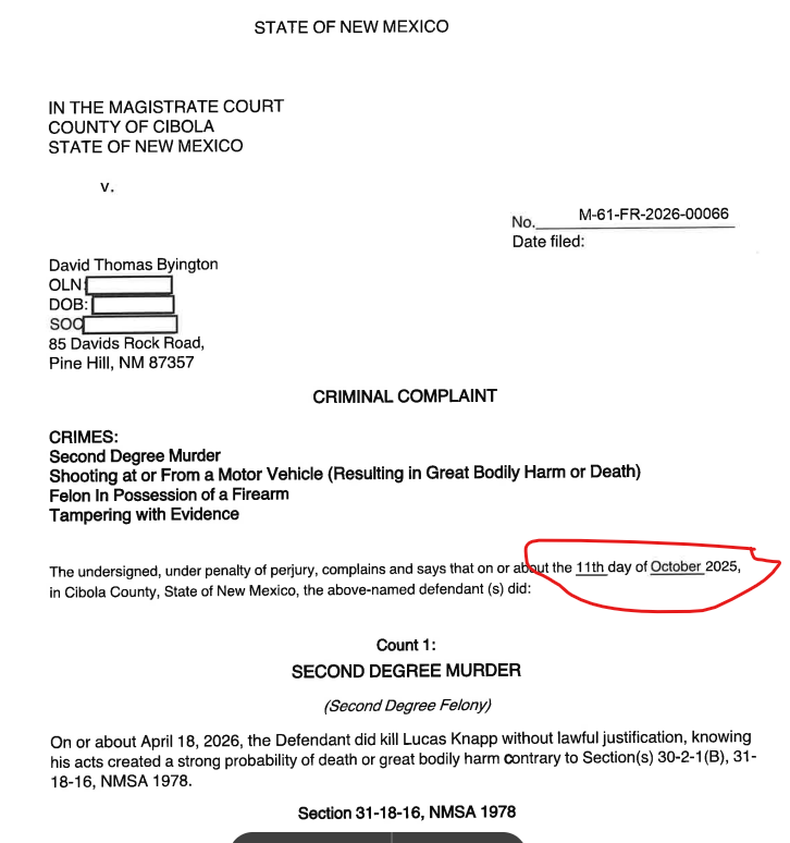 Court records related to Luca Redbeard Lucas Knapp homicide investigation